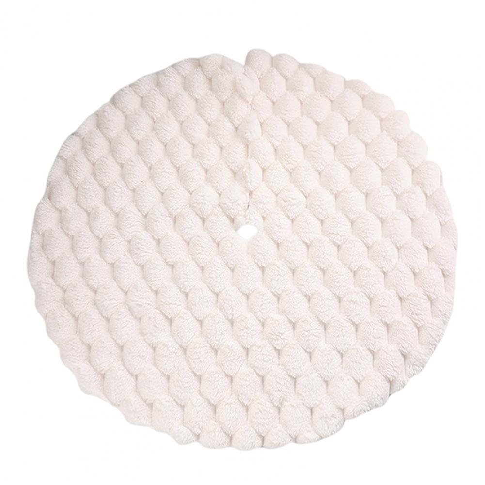 Holiday Tree Skirt Luxurious Plush Christmas Tree Skirt for Home Decor Round Xmas Trees Base Cover Carpet Mat Ornaments
