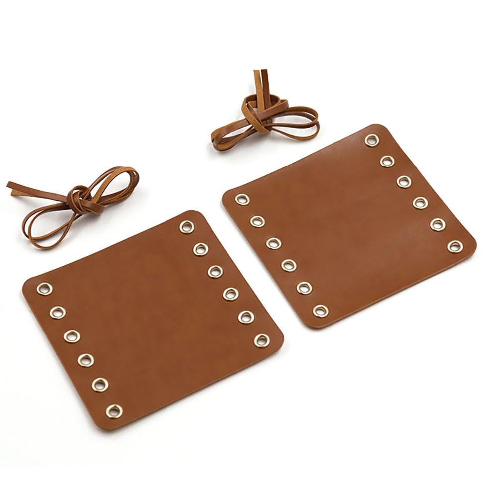 2 Pieces Leather Motorcycle Hand Grip Covers Comfortable Handlebar Wraps Adjustable Lacing Straps Design Motorbikes Throttle