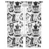 Vintage Coffee Sheer Curtains for Living Room Transparent Tulle Window Treatments Bedroom Kitchen Home Decor Veil Drapes