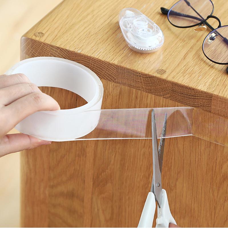 Transparentes Nano-Klebeband Waschbar Wiederverwendbar Doppelseitiges Klebeband Abnehmbarer Klebstoff