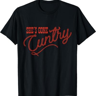 T-shirt Western Cowboy Cowgirl Musique Country Elle est Devenue Country