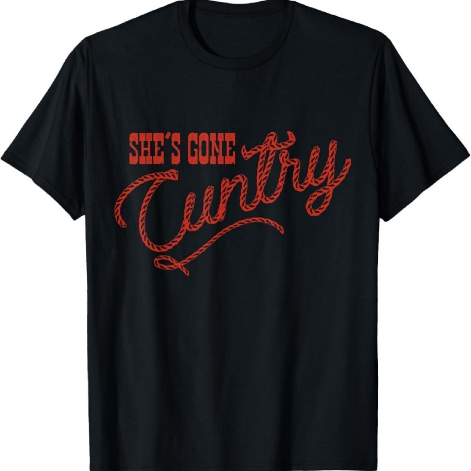 

Западный Ковбой Ковбойка Кантри Музыка Она Ушла в Кантри Футболка XXXXXL чёрный
