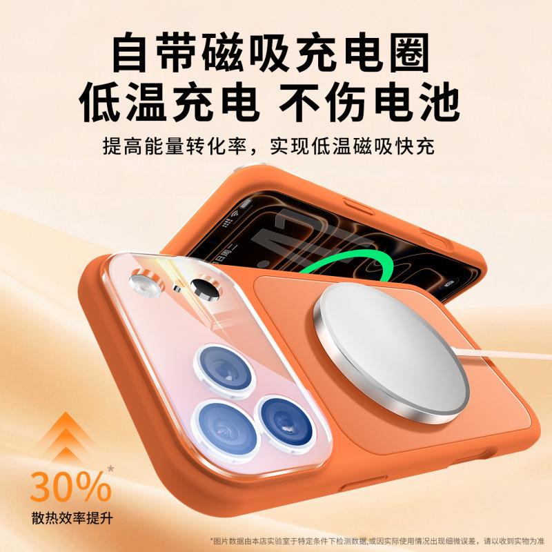 Applicable to iphone17 mobile phone case, new Apple 14promax case 16pro series magnetic suction 15pro anti-drop