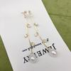 Water droplet shaped long natural pearl earrings make you look slimmer, willow leaf zircon elegant temperament, water droplet shaped pearl earrings