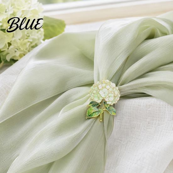 Colorful Enamel Brooch Pin Hydrangea Shape Lapel Polished Edges Backpack