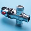 AAAF Solid Copper 3-Way Thermostatic Mixing Valve 3/4 Inch Solar Water Heater Valve Regulating Temperature Control Valve