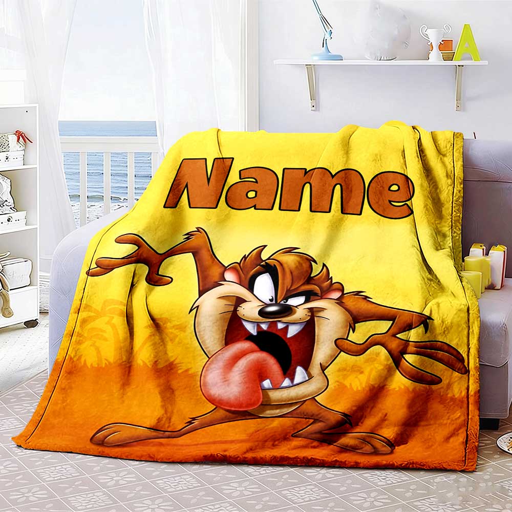 Warner Bros. Movies (27) Customize Your Name Blanket Cozy Customizable Blanket Soft Warm Cozy Throw For Livingroom Bedding Picnics Office Chair