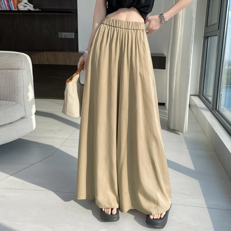 

Women s Spring 2026 Floor-Length Lyocell Tencel Wide-Leg Flare Culottes Skirt XXL