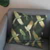 2D Green Birds And Leaves Patterned Pillow Cover Pattern Cushion Cover Suitable For Sofa Bedroom Car Pillow Cover