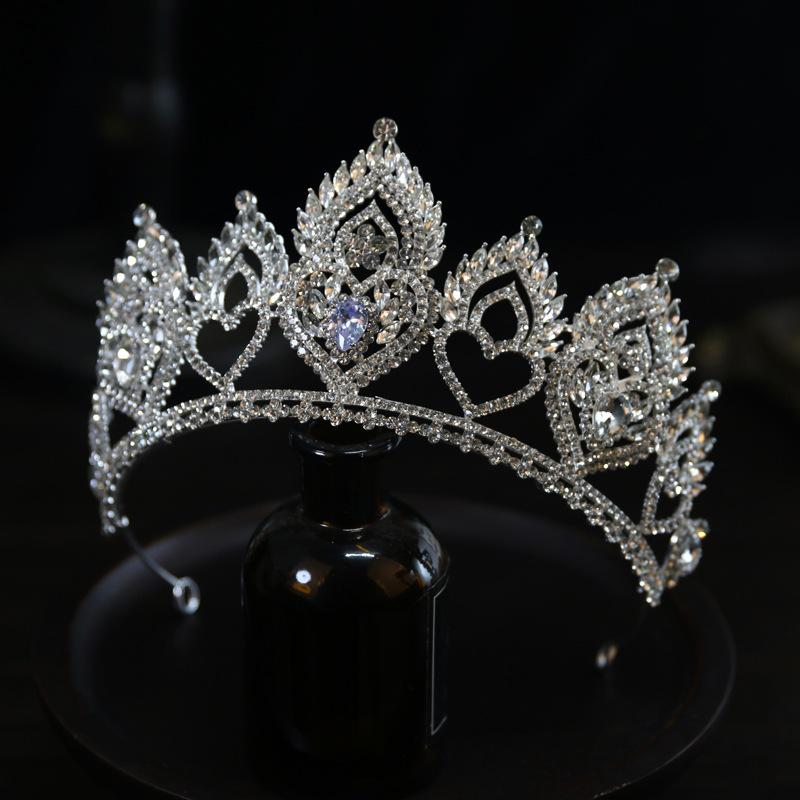 

European Style Luxury Queen Crown Bride Wedding Tiara Zircon Crown Tiara Hair Accessories Main Wedding Accessories