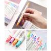 12Pcs/set 12Colors Cute Double Head Fluorescent Pen Highlighters Color Marker Pen School Supplies