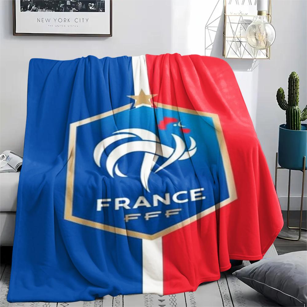 1Pc German Football Print Flannel Blanket, High quality Comfortable for All Seasons, Home Decor, Warmth and Comfort, Perfect for Christmas GiftS