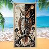 Boho Stripe Beach Towel Geometric Pattern Microfiber Quick Dry Bath Towel