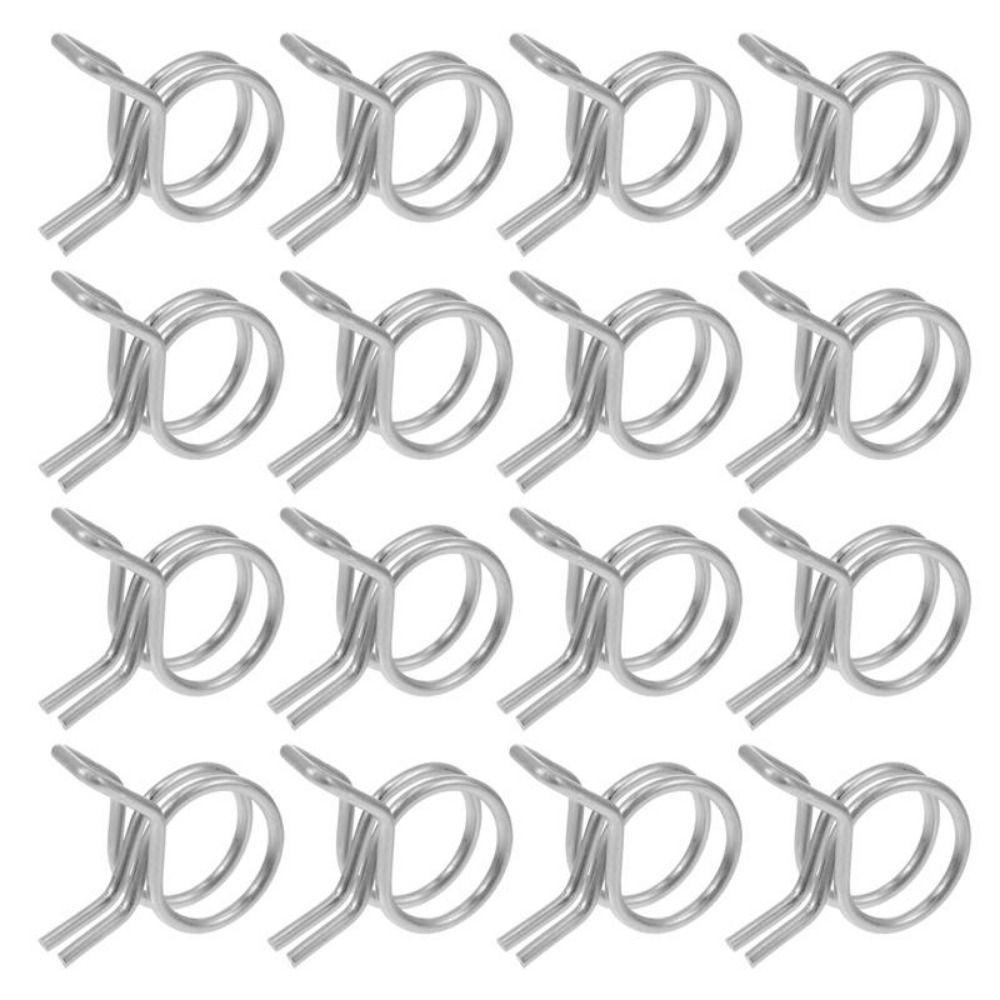 10Pcs 5mm-12mm Hose Clamp Stainless Steel Tube Spring Clips Fuel Line Hose Clamps Sealing Pipe Clips Hardware Accessories