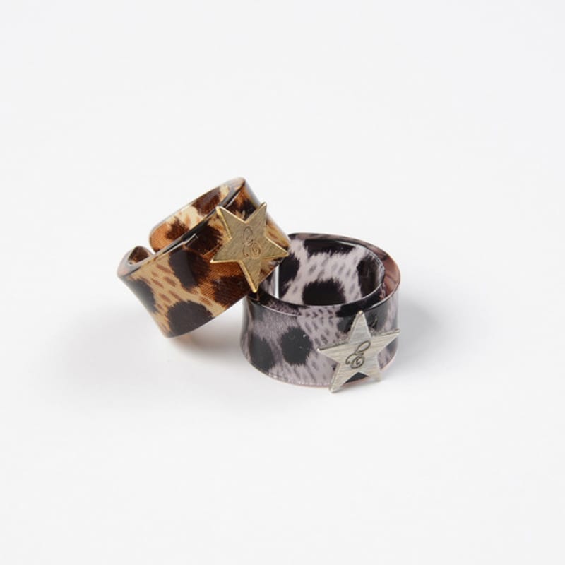 Eireve LEOPARD AND STAR RING SET 2PCS