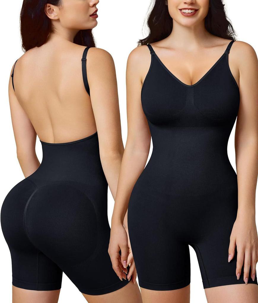 Plus Size U-Back Waist Cincher Bodysuit: Women's Seamless, Hip-Lifting, Tummy Control Shapewear
