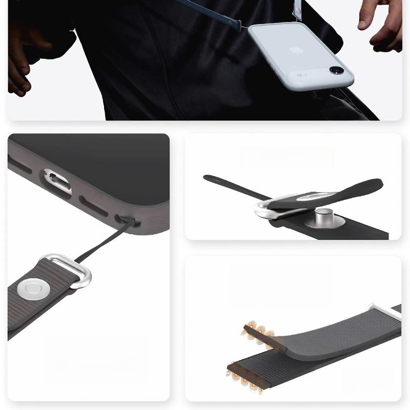 Für iPhone 17 Handyhülle Hängeschnur Multifunktional Hohe Haltekraft Magnetisch Geflochten Verstellbare Hängeschnur