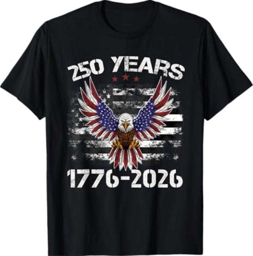 250th Anniversary USA Patriotic Eagle 250 Years 4th of July T-Shirt
