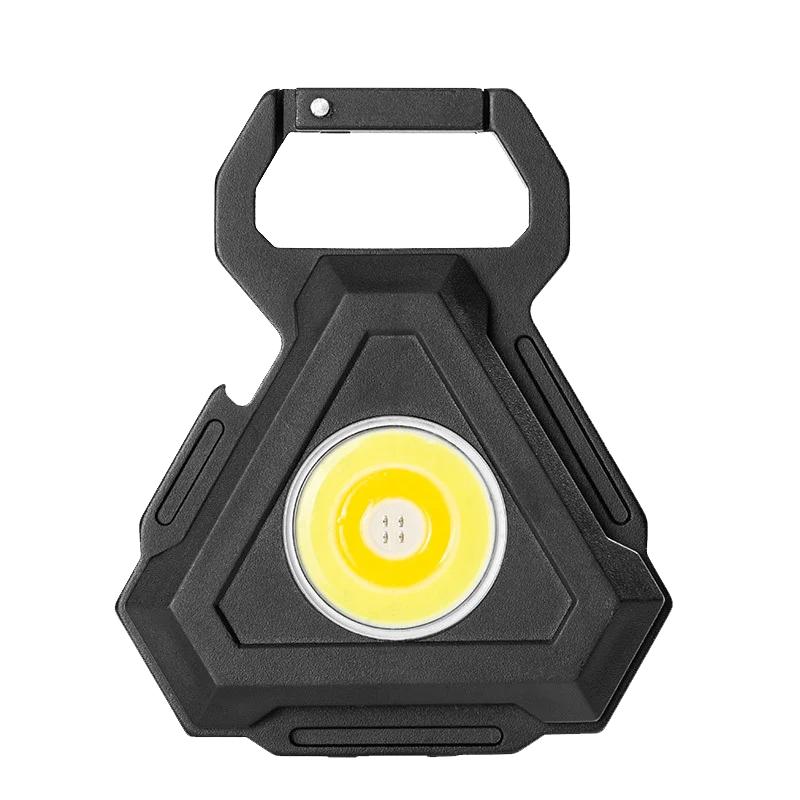 COB Keychain Work Light with Battery Display 8 Mode USB Rechargeable High Lumens Portable LED Light for Camping Hiking Running