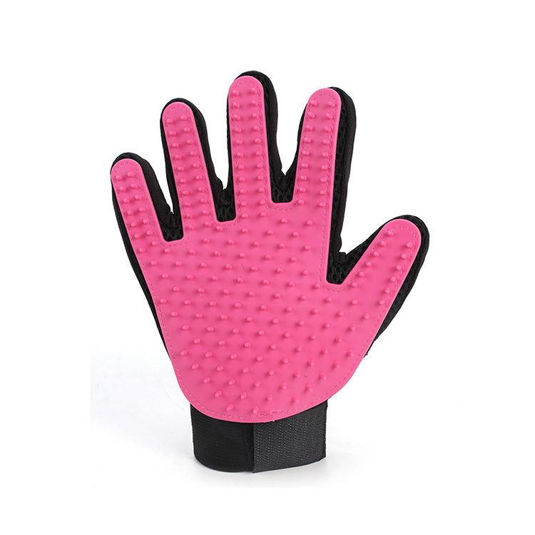 1 Pair Luxury Simple Style Silicone Pet Grooming Gloves Dog/Cat/Horse Bath Hair Remover Brush Made of Cloth and Rubber