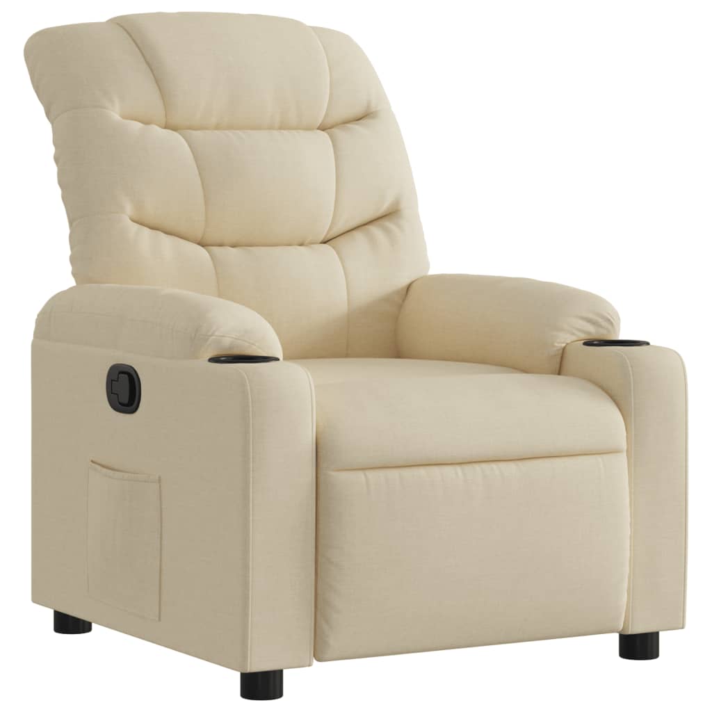Relaxation Armchair Cream Fabric