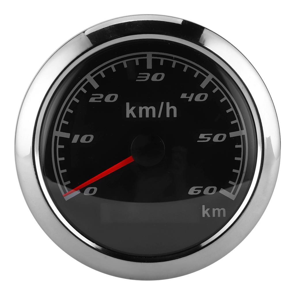 85mm 60KM H GPS Speedometer IP67 Waterproof Universal for Marine Ships Yachts Car MotorcycleBlack Dial
