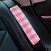 Plaid Car Seat Belt Shoulder Pad Cover - High-Grade Fabric, Anti-Wear