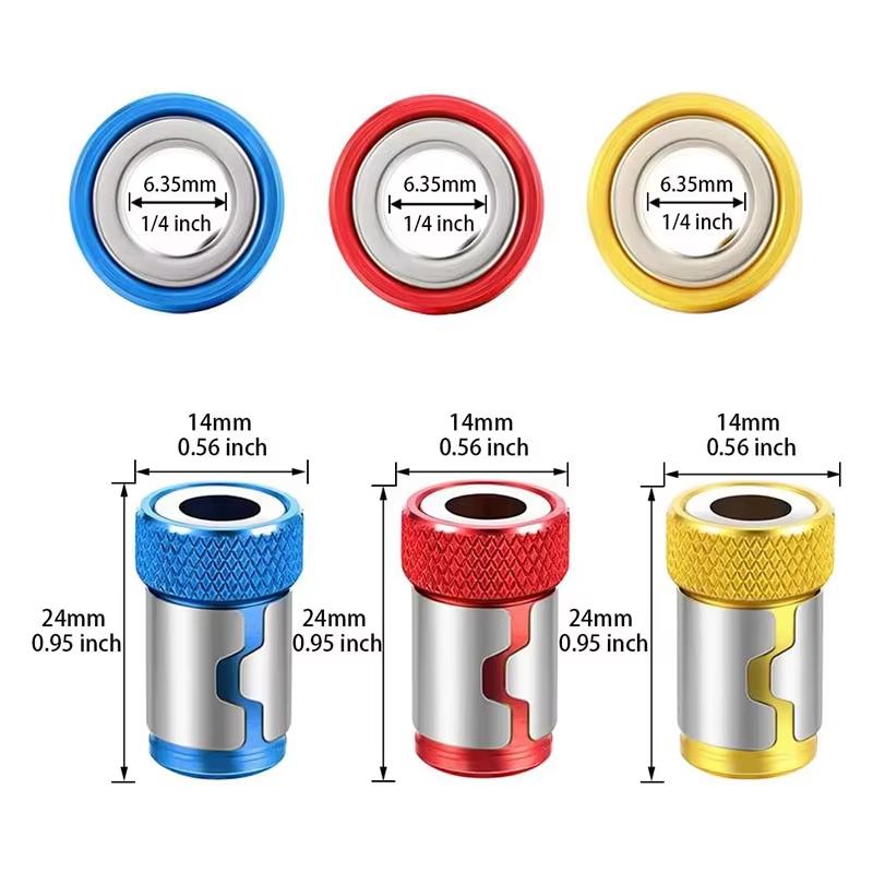 Universal Anti-Slip Magnetic Ring Bit Strong Magnetic Screwdriver Bit Tizer Magnetizer Ring for Screw