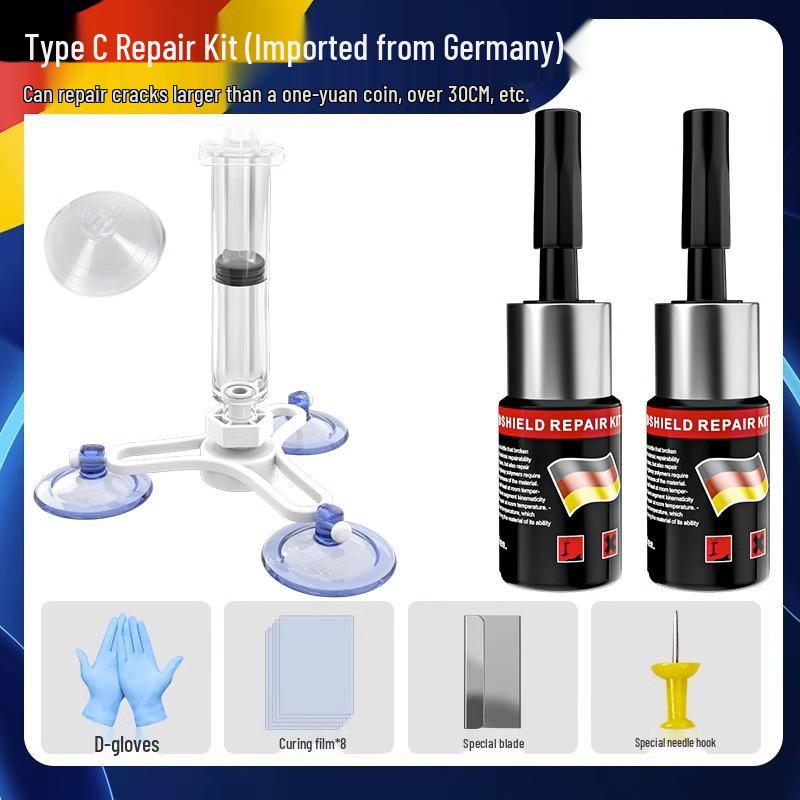 Windshield Repair Liquid for Cracks, Fissures & Scratches - Traceless Damage Restorer