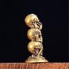 Mysterious Brass Skull Stack Statue Set Figurine Decorative Office Desk Decoration Halloween Theme Gift Accessory