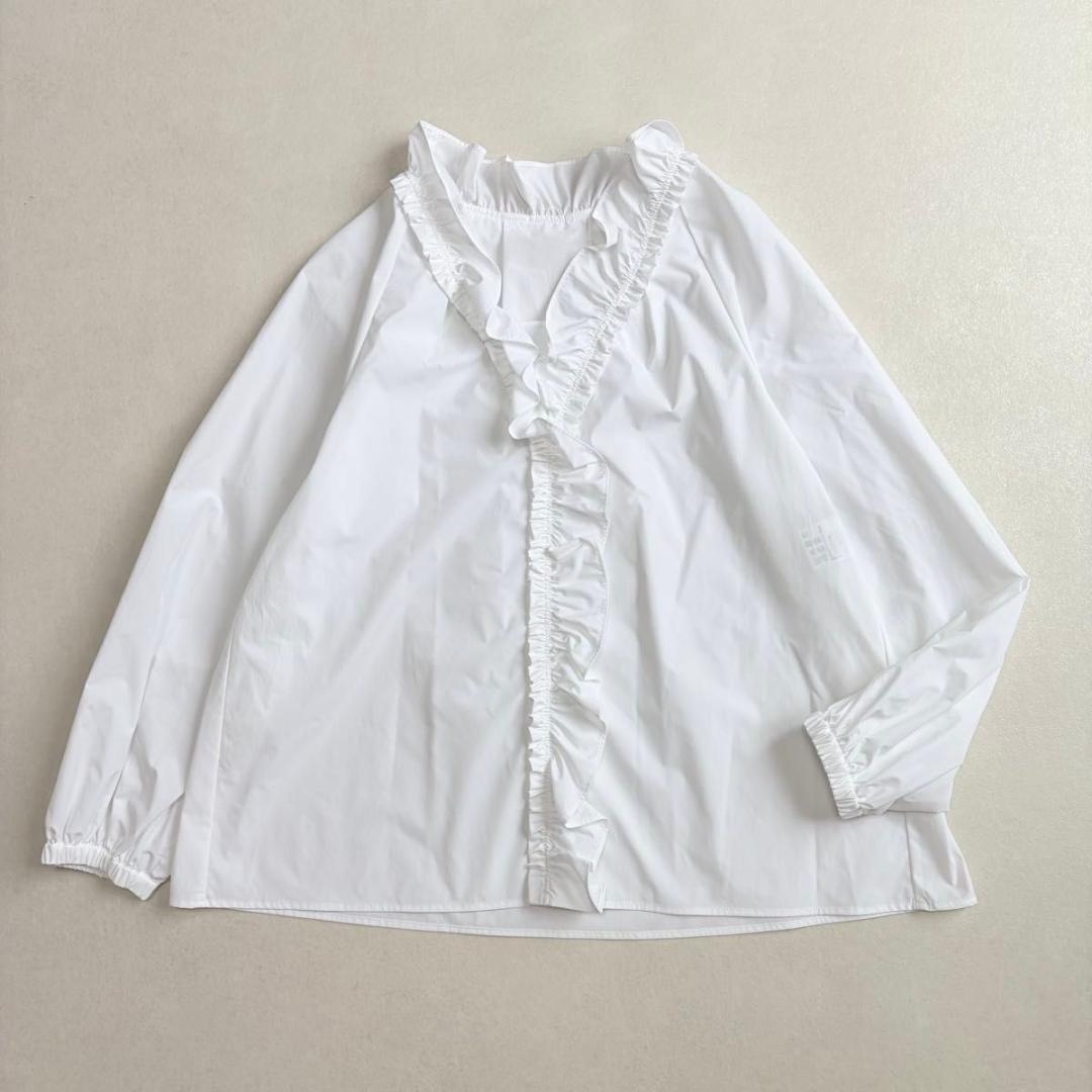 PLST Typewriter Ruffle Blouse Ceremony Shirt Ruffle Shirt 2025