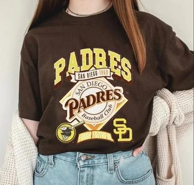 Vintage 1969 baseball club Padres San Diego Maglietta Regalo Amico Famiglia Collezione