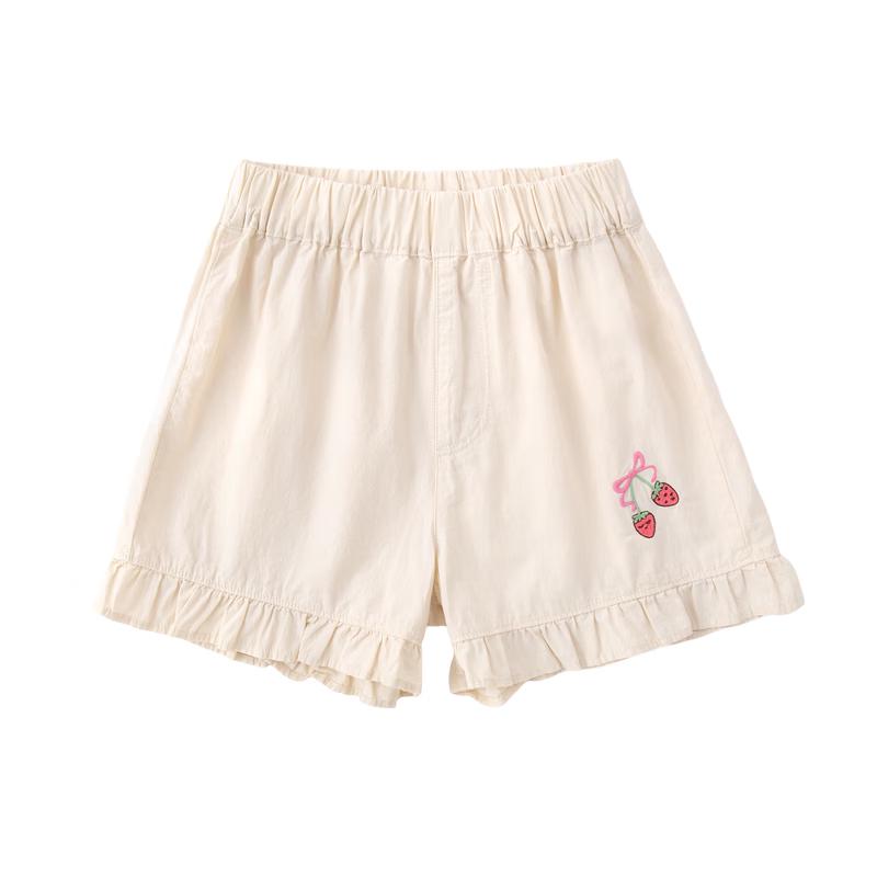 Dudu Home Girls 100% Cotton Ruffle Hem Summer Shorts 100