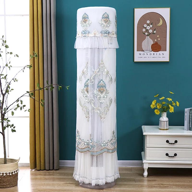 Polyester Romantische Bestickte Klimaanlagenabdeckung Zarte Klimaanlagen-Staubschutzhülle Rundlichkeit Sonnenschutz