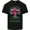 Britisch Angebaut Südafrikanische Wurzeln Afrika Flagge Unisex Leichtes Baumwoll-T-Shirt