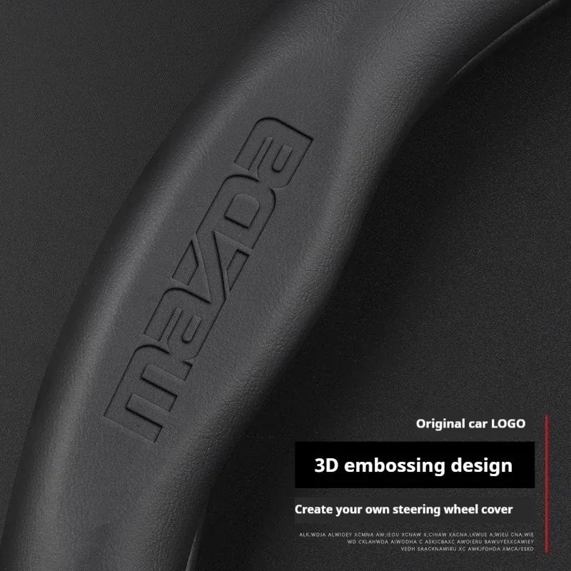 2025 Horký kožený potah na volant pro Mazda 3 5 6 SKYACTIV Axela Atenza CX30 CX5 CX8 CX9 MX5 RX8 RX7 BT50 Příslušenství