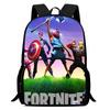 15 Inch Fortnite Cartoon Backpack Unisex for Boys Girls with Front Pocket Lightweight Student School Bookbag Large Capacity