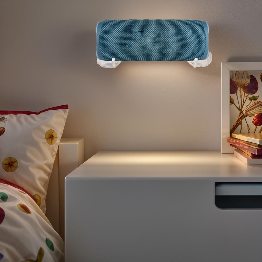 Wall Mount Bracket Speaker Mounting Bracket Acrylic Audio Wall Storage Bracket Display Shelf for JBL Flip 4/5/6 Portable Speaker