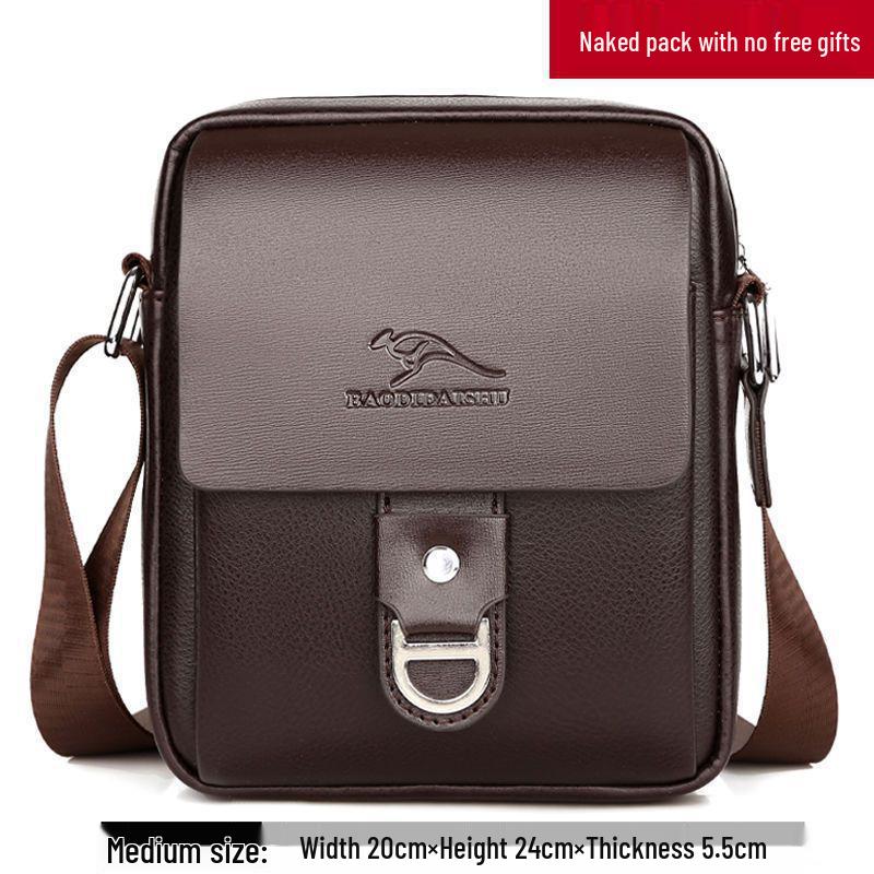 Men's Genuine Leather Crossbody Backpack - Casual & Business Trendy Bag