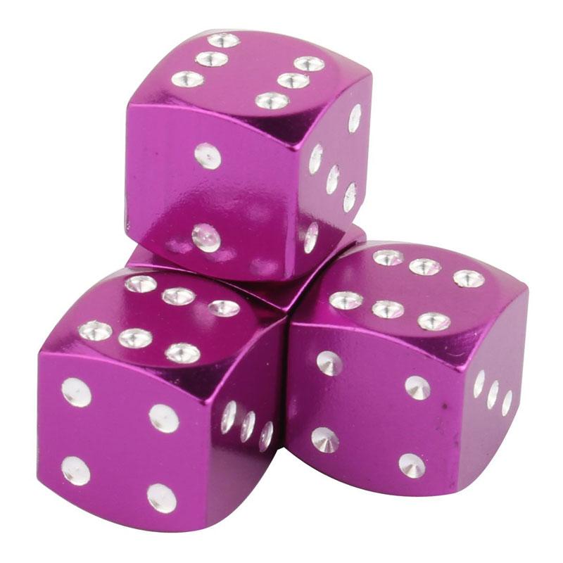 4Pcs/Lot Aluminum Alloy Car-styling AUTO Dice Dust Valve Caps Car Motorcycles Electric Cars Tire Valve Dust Cap