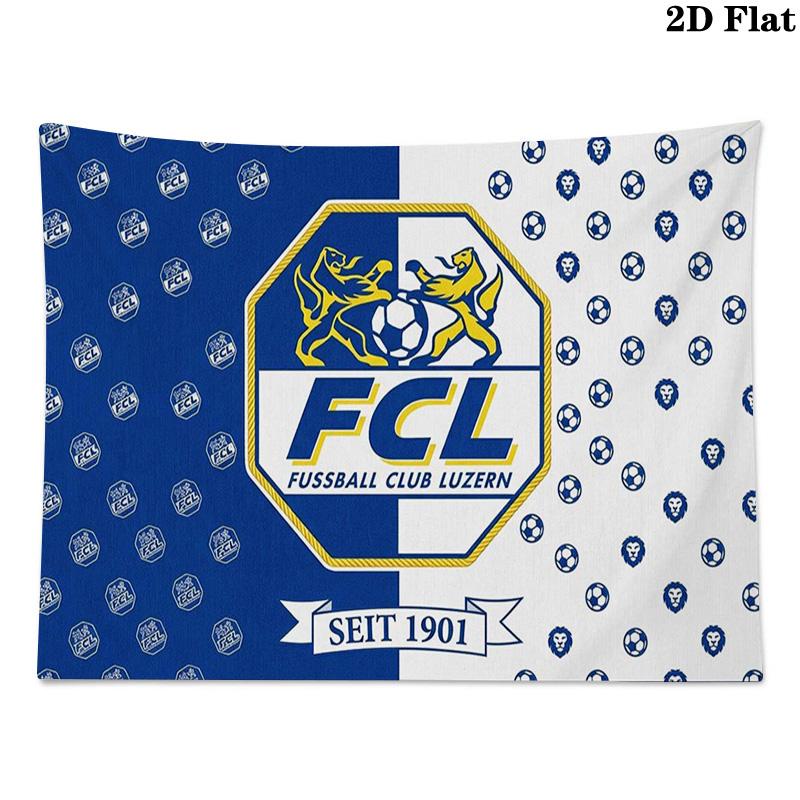 Luzern FC Wall Tapestry Aesthetic Wall Hanging Printed Fabric Blanket Decorative Tapestries for Bedroom Living Room Home Decor