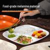 Thickened Melamine 4-Compartment Meal Tray