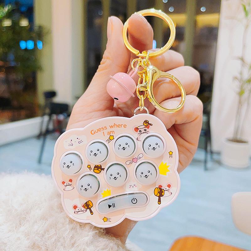 

Creative Cloud Hamster Machine Keychain Студентський рюкзак Підвіска Puzzle Іграшка Брелок Claw Machine Маленький подарунок рожевий