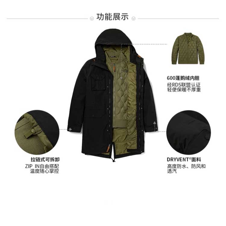 THE NORTH FACE Urban Exploration Waterproof, Windproof, Breathable, And Thermal Windbreaker Jacket Men's Black NF0A5B1A-JK3