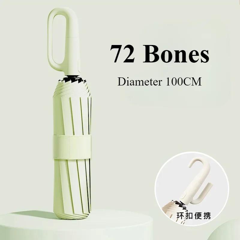 72 Bone Windproof Umbrella Reinforced Automatic Folding Large Size Sun Uv Protection Anti-Storm Travel Parasol