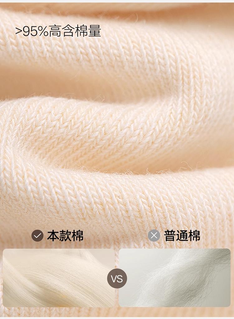 Men's autumn and winter pure cotton boneless long tube socks, 5 pairs set