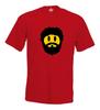 Bearded Smile with Hair Mens Funny Novelty Tee Top Gift T-shirt Smiley Tee Emoji