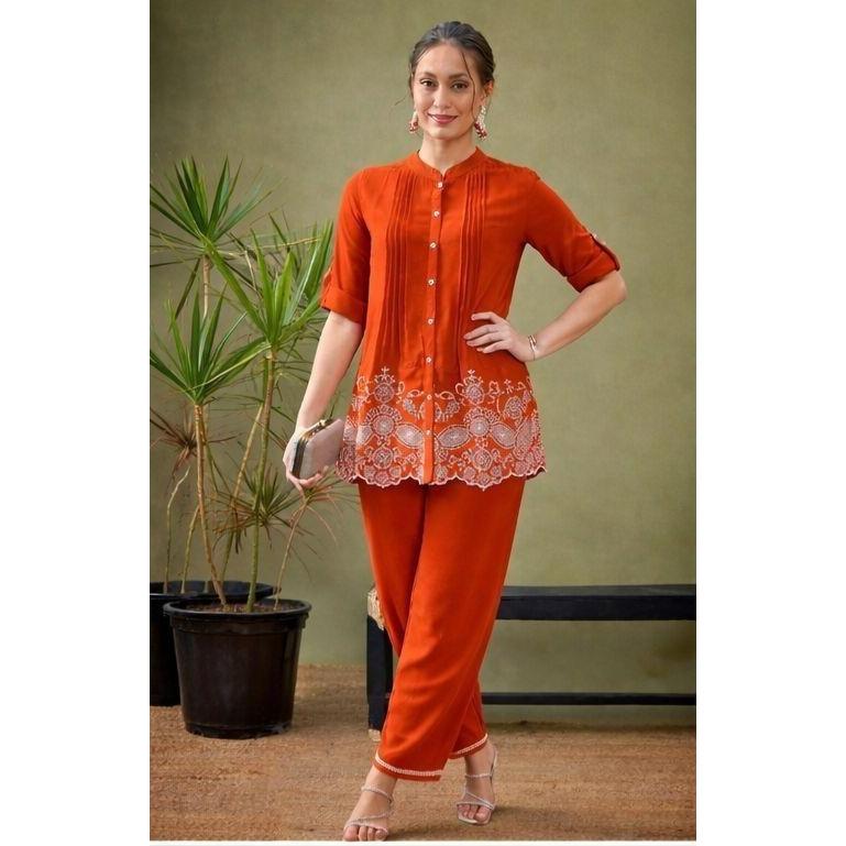 Индийская женская одежда для вечеринок Этнический комплект с туникой и брюками Болливудский топ Туника Курта Комплект с брюками L-40