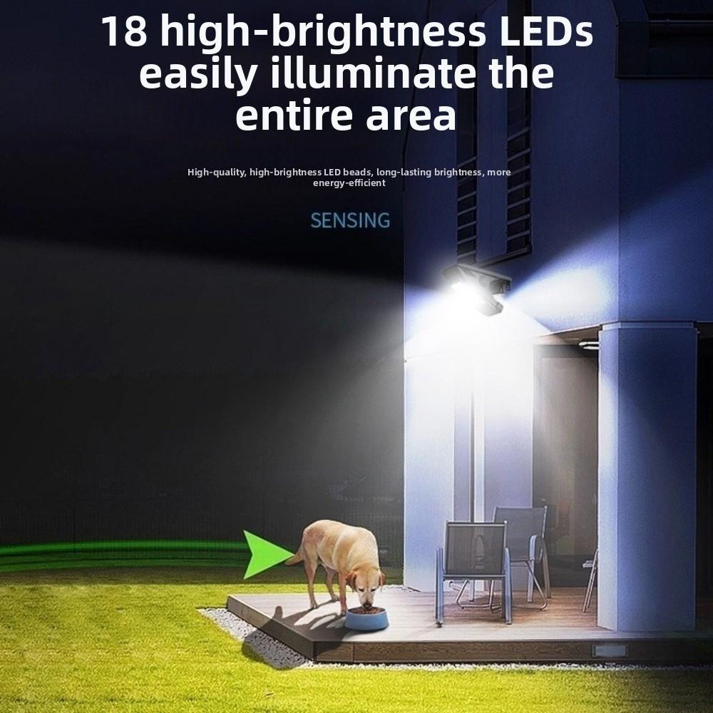Clip On Solar Clip-on Lamp Smart Sensor Waterproof Garden Wall Light Human Body Induction 3 Modes Solar Fence Light Patio