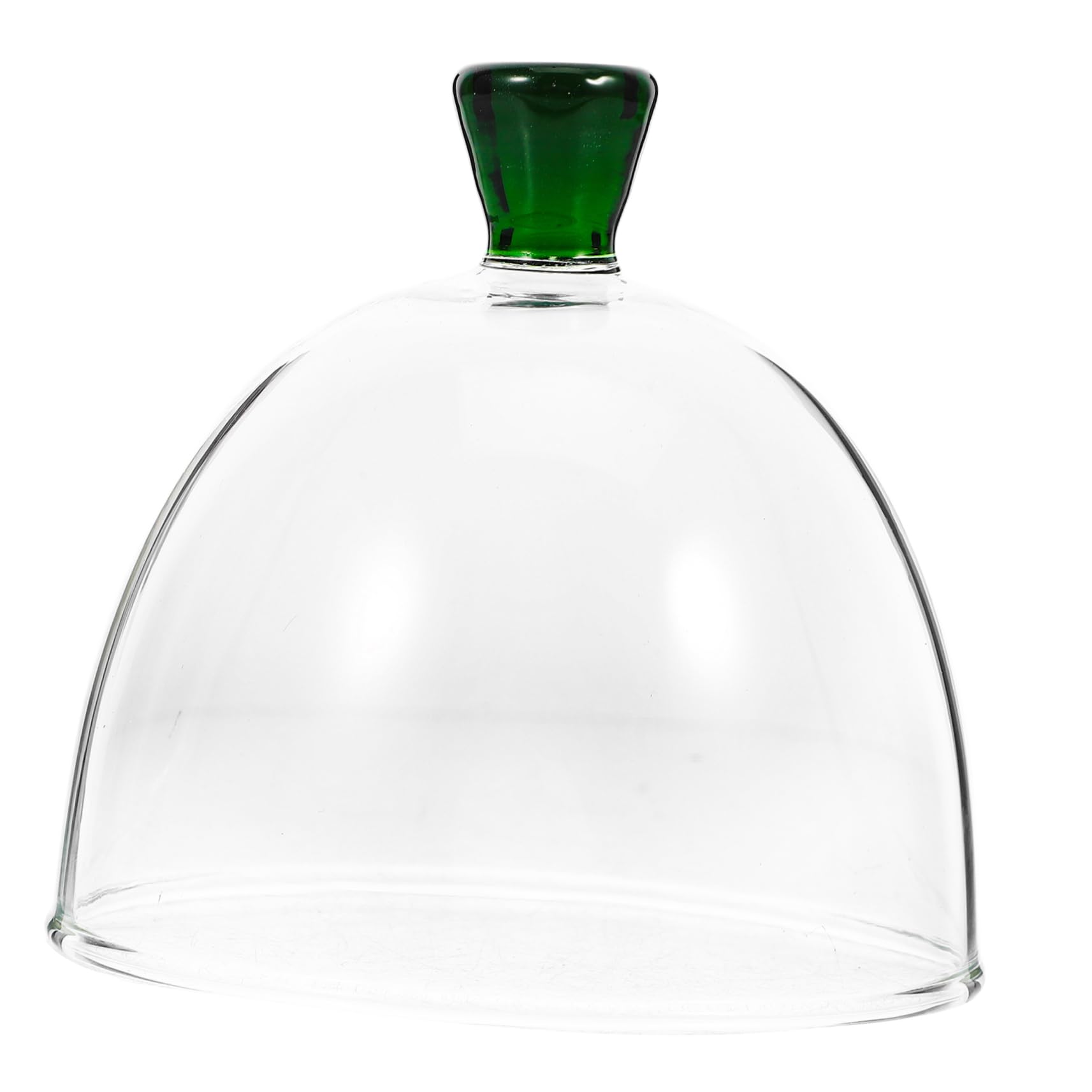 

KICHOUSE 4-inch Heat-Resistant Glass Smoked Dome Cover, Clear Food Cover, Food Protection, Ideal for Storing Cakes and Bread